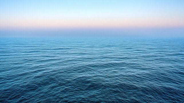 Offshore wind farm with powerful turbines against the ocean horizon, sustainable energy production, future clean power, stock photo with side copy space.