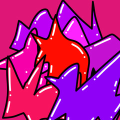 colorful doodle abstract background design