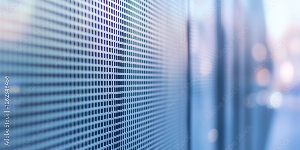Poster abstract grid texture: close-up detail of a textured glass or metal surface displaying a repeating g