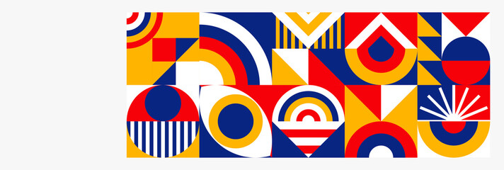 Flyer geometry bauhaus background style