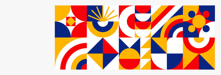 Flyer geometry bauhaus background style