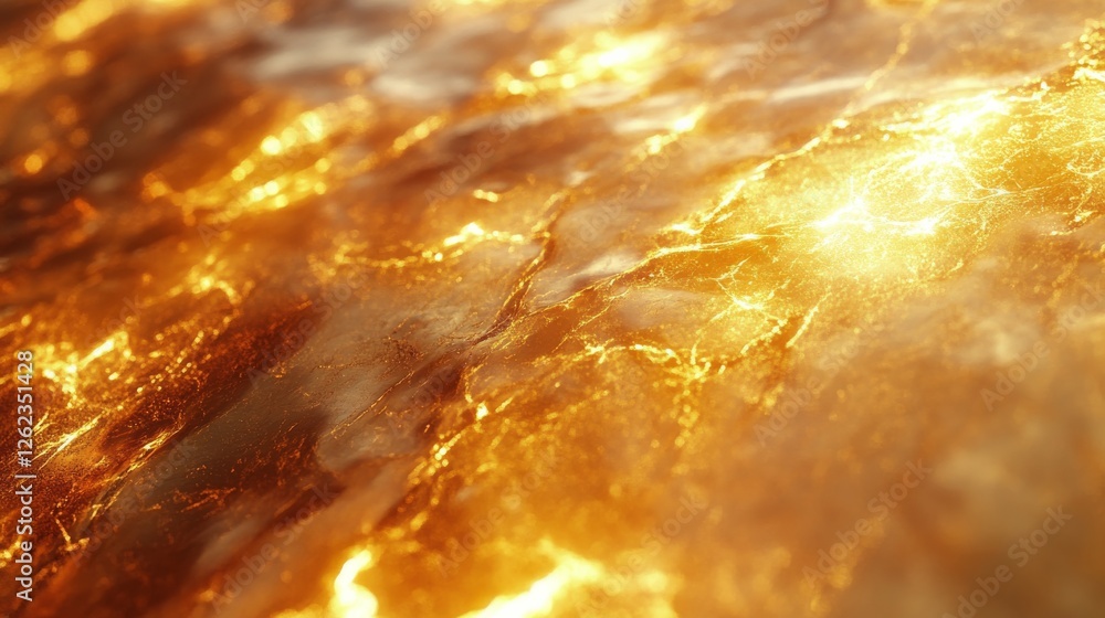 Poster golden texture with sparkling highlights reflecting light on a smooth surface