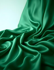Obraz premium green silk background