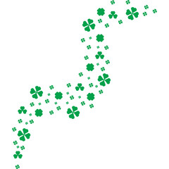 St Patricks Day clover wave