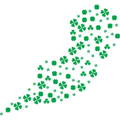 St Patricks Day clover wave