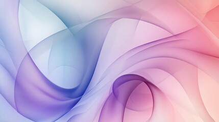 Soft pastel abstract wallpaper featuring swirling pinks, blues, and lavender hues. The gentle gradients and flowing shapes create a serene yet modern ambiance, perfect for contemporary spaces