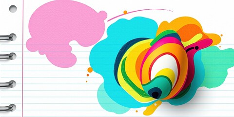 Obraz premium Easter Art: Vibrant Egg Design on Notebook