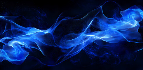 Obraz premium blue smoke on black