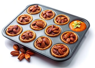 Miniature Pumpkin and Pecan Pie Bites