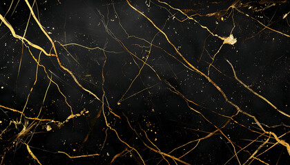 Abstract Black Gold Marble Background Texture