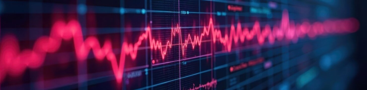 Close-up EEG readout showing brainwave activity , research, lines, frequency