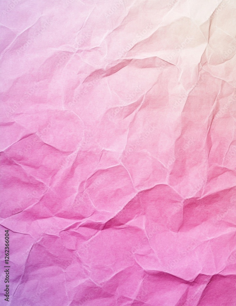 Poster a textured, crumpled paper background in soft pink hues, creating a visually pleasing gradient effec
