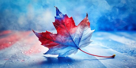 Minimalist Memorial Day Watercolor Leaf Texture - Patriotically Themed Background