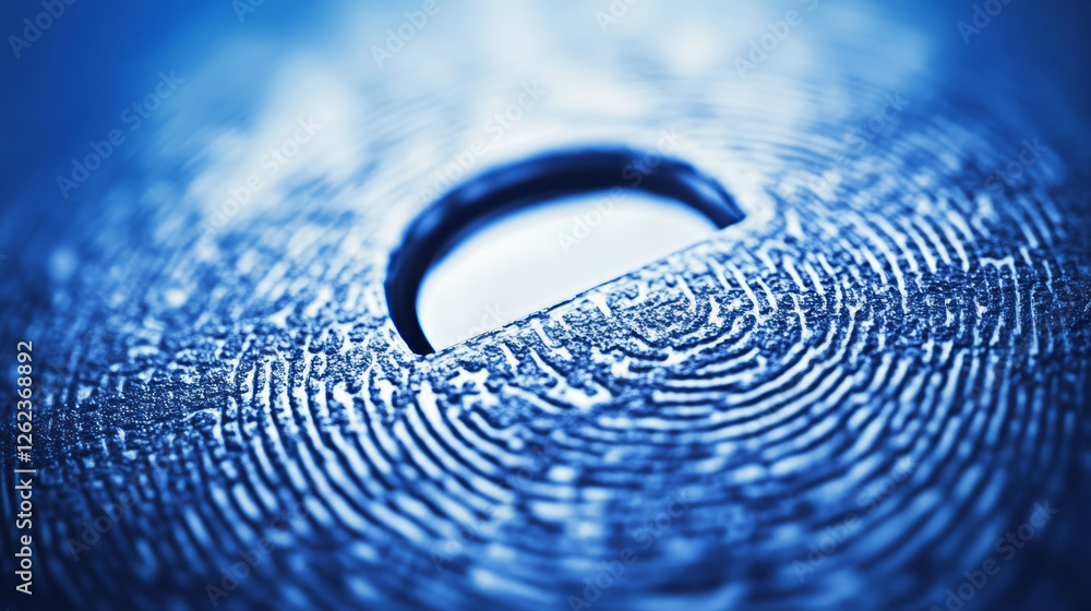 Poster data security banner for cloud computing technology concept. cloud with padlock, key and fingerprint