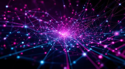 Obraz premium Futuristic Network Connections Visualizing Data Flow.