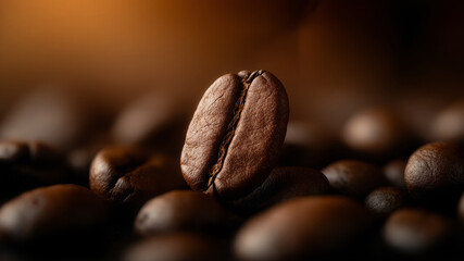 Dark Roast Coffee Beans Arranged in a Relaxing Ambiance Perfect for Coffee Lovers
