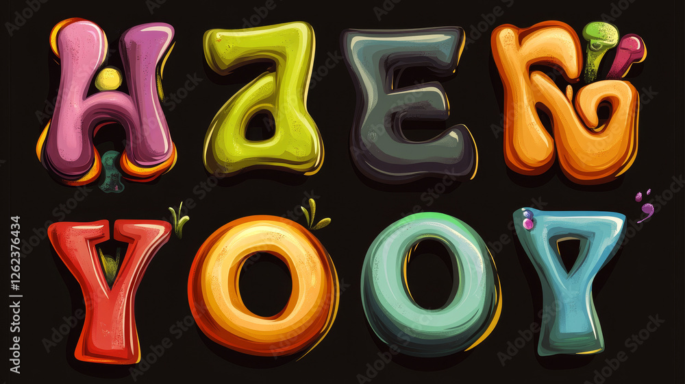 Fototapete set of alphabet symbols and elements of a letter- also as emblem, such a logo. jpeg version also ava
