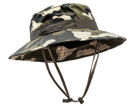 camouflage hiking hat with wide brim for sun protection, ideal for outdoor adventures. Its durable design ensures comfort and functionality in various environments