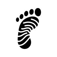 Footprint logo icon vector flat illustration design on white background.