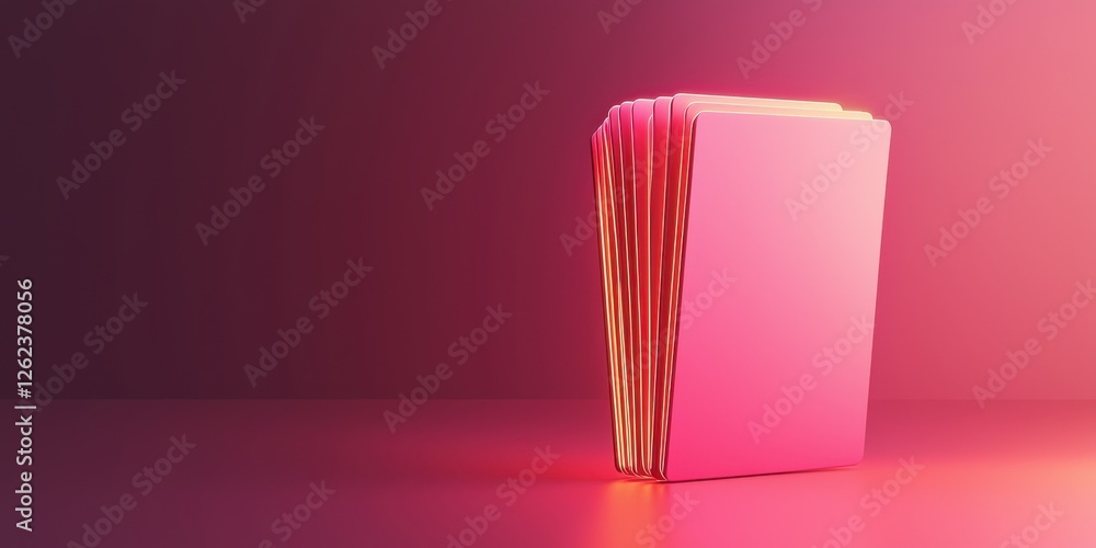 Poster information source management concept. colorful abstract folder with vibrant lighting against a smoo