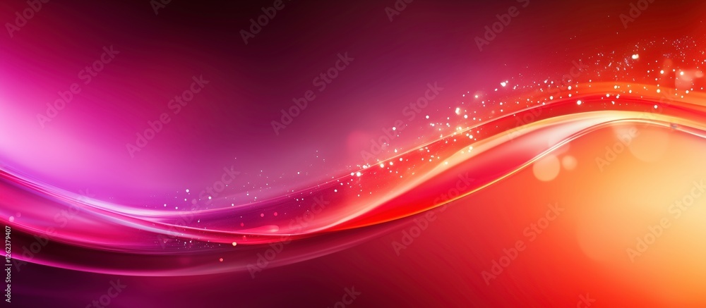 Poster crimson wave abstract: a vibrant abstract design featuring a dynamic crimson wave, glowing with inne