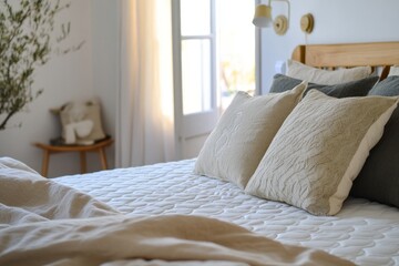 Serene Bedroom Decor with Soft Linen Bedding