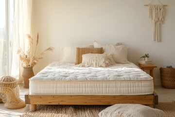 Natural Rustic Bedroom with Organic Mattress