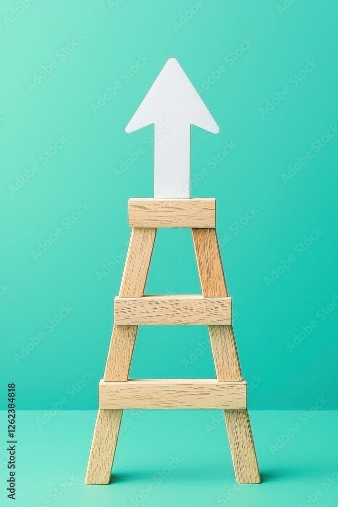 Poster a symbolic ladder labeled with improvements in quality for rising costs.