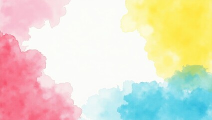 A whimsical, dreamlike scene featuring a vibrant watercolor splash with soft pastel hues blending seamlessly, creating a calming and artistic atmosphere, generate AI