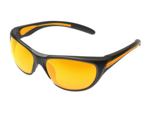 Sleek UV protection hiking sunglasses with durable design, perfect for outdoor adventures. vibrant orange lenses enhance visibility and style