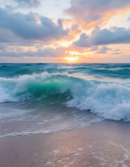 Fototapeta premium waves on the beach