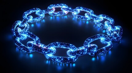 Vibrant blockchain inspired network of glowing digital currency links representing the interconnected and futuristic world of cryptocurrency and finance