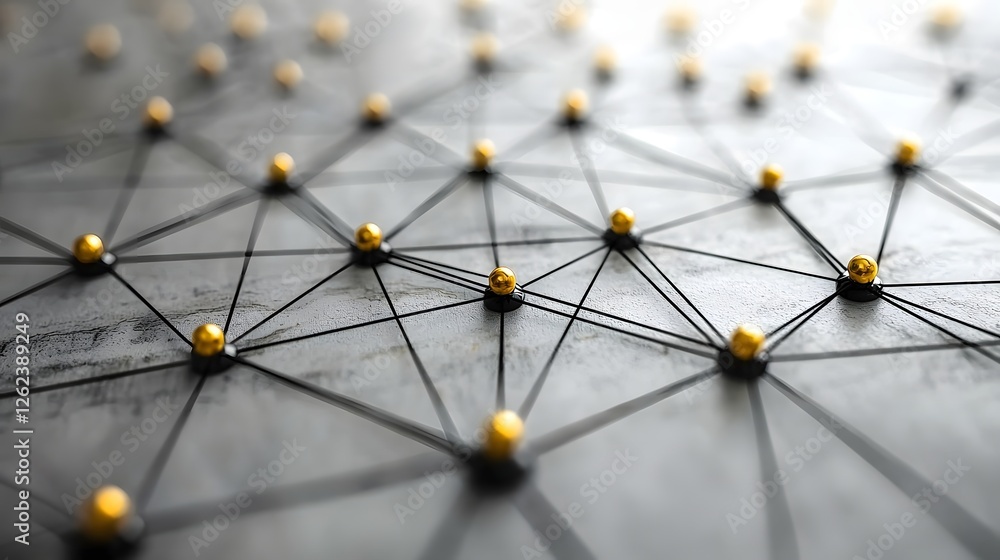 Poster advanced cryptocurrency network visualization depicting a complex web of interconnected nodes spanni