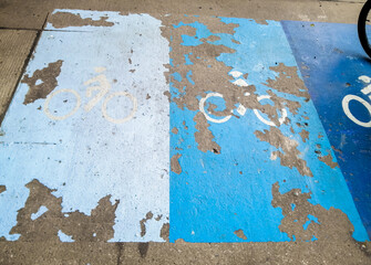 Weathered Bicycle Parking Area