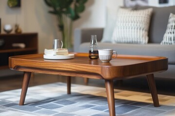 Stylish Wooden Coffee Table for a Cozy Living Room