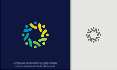 Global Community Logo Icon Elements Template. Community human Logo template vector. Community health care. Abstract Community logo	