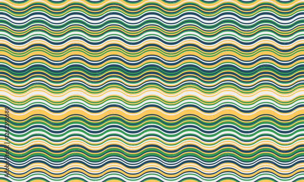 Poster abstract background with wavy stripes in vibrant colors, creating a rippled, liquid effect. smooth c