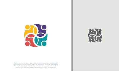 Global Community Logo Icon Elements Template. Community human Logo template vector. Community health care. Abstract Community logo	