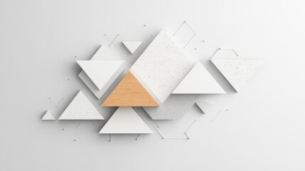 Modern geometric art installation digital space abstract design