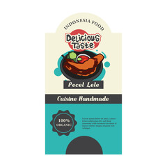 Indonesia food label design template packaging design