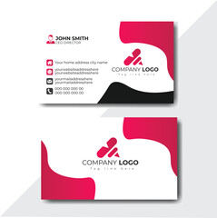 Business card design template, Clean professional business card template, visiting card, business card template.
