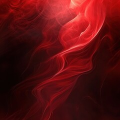 Fototapeta premium Abstract red smoke or energy flows through a dark space