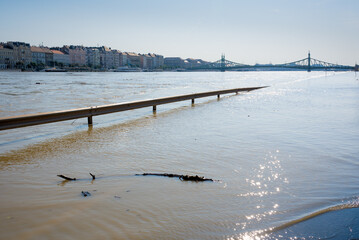 Flooded Danube in Budapest