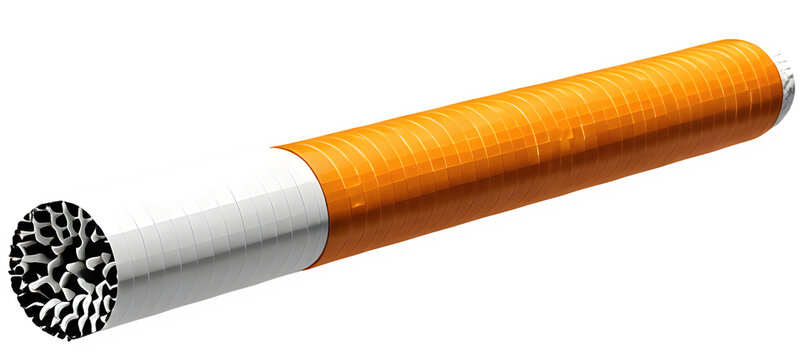 하얀배경에 담배한개비(A cigarette against a white background)