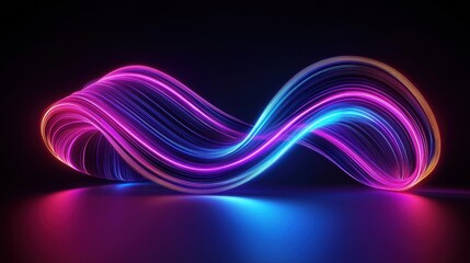 Vibrant abstract light waves in motion