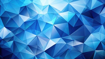 Obraz premium Monochromatic Blue Abstract Low Poly Background - Geometric Design Texture