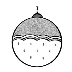 Christmas Ornament Hand drawn Doodle.