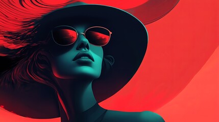 A sleek promotional ad for a premium art subscription service. digital