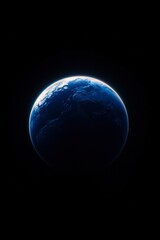 Fototapeta premium Earth in Space - Globe with continents, oceans, and atmosphere with a dark background