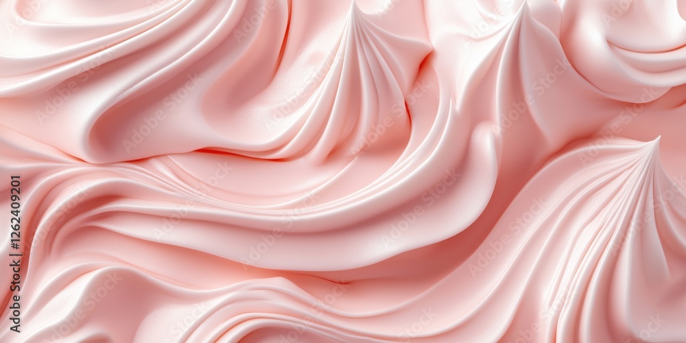 Poster soft pink satin fabric texture with elegant draping and smooth folds
